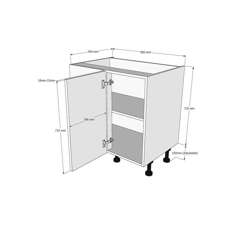 800 corner base outlet unit