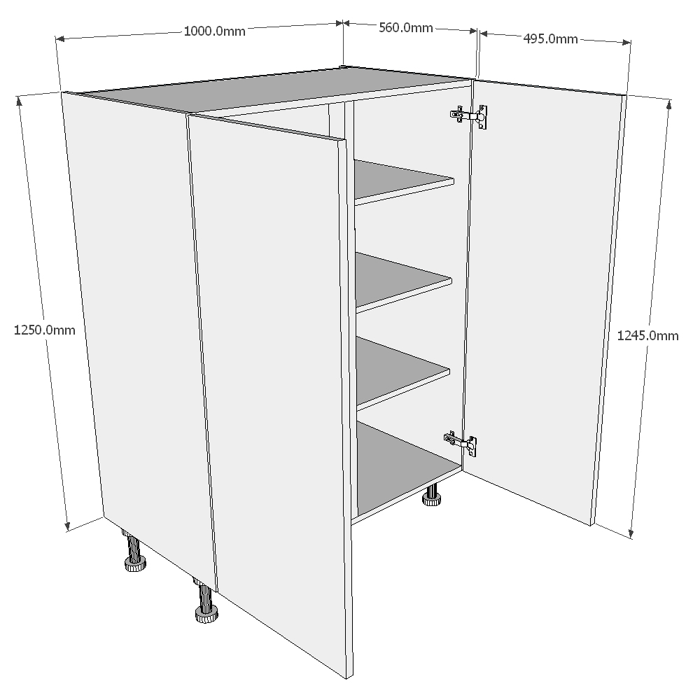 1000mm larder shop unit