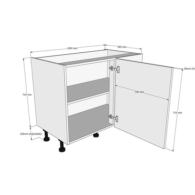 600mm corner shop base cabinet