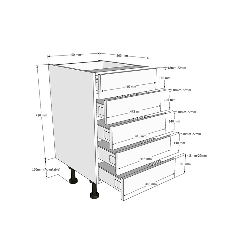 450mm kitchen base shop unit
