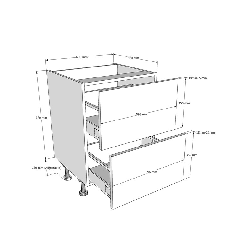 600 kitchen drawer unit sale