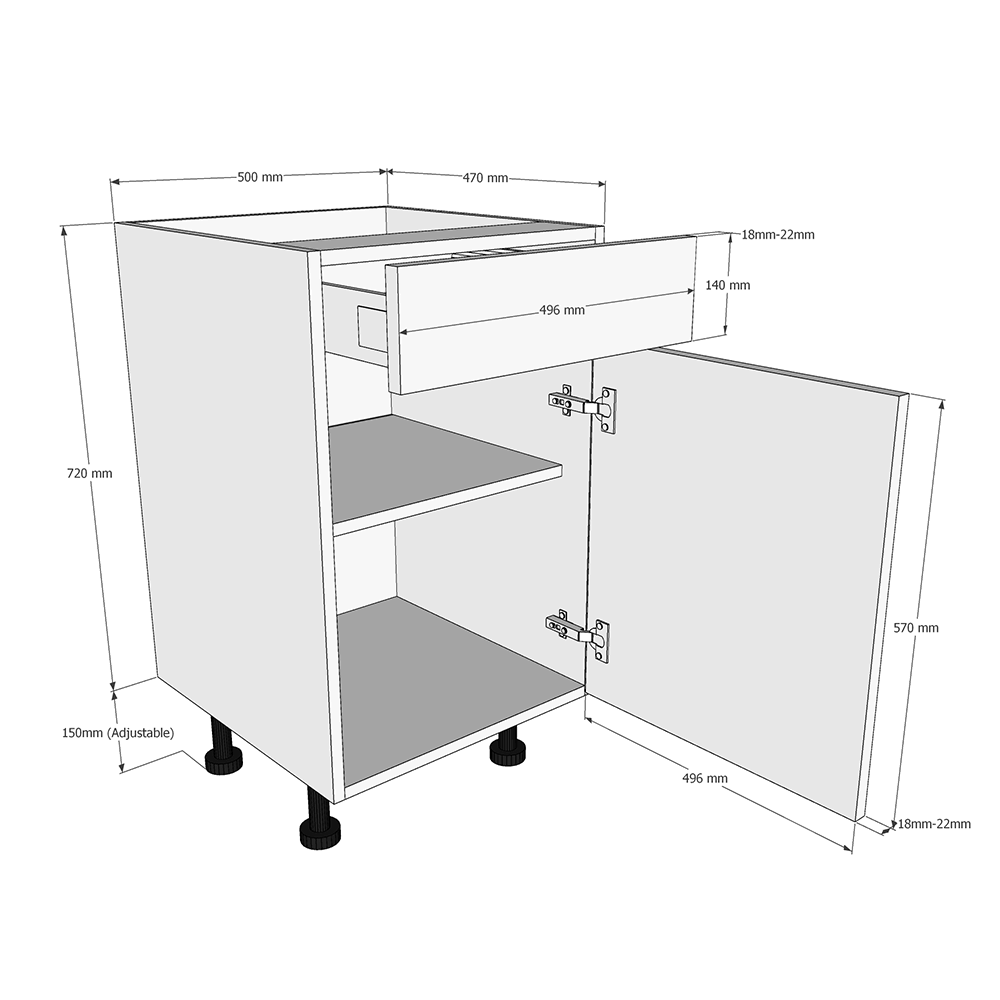 500mm sales base unit