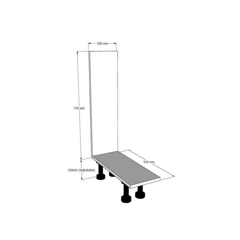 200mm Tray Space Dimensions