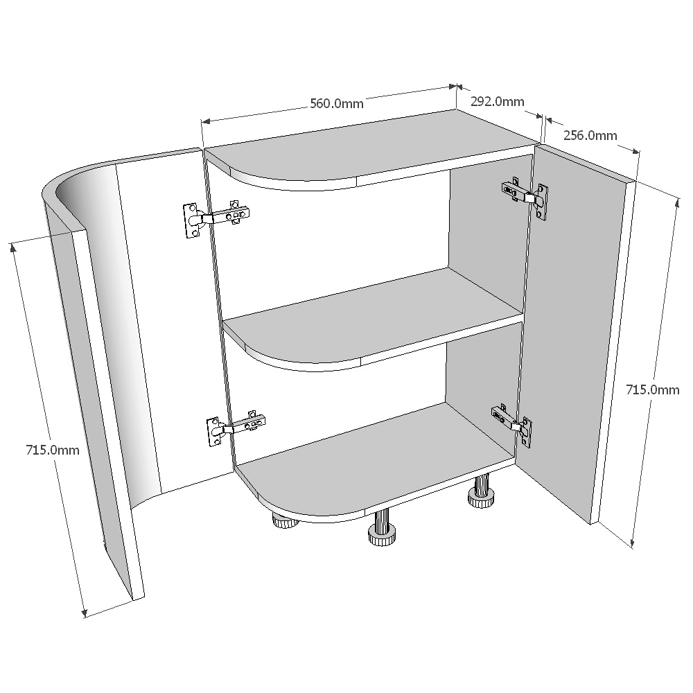 Curved base hot sale unit