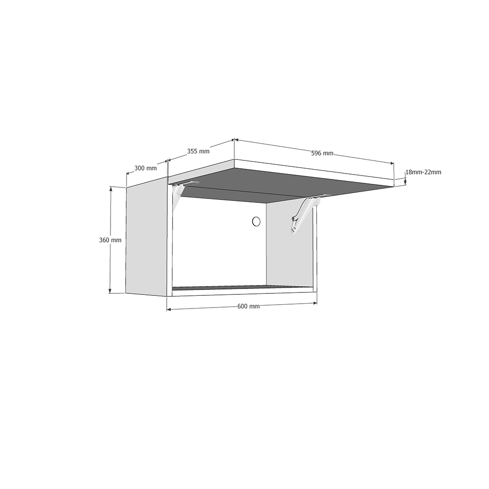 600mm Bridging Unit (360mm Height) Dimensions