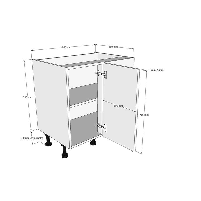 Kitchen corner shop base units 800mm