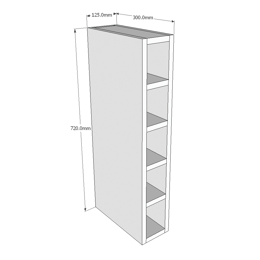 125mm Wine Wall Unit (Medium) Dimensions