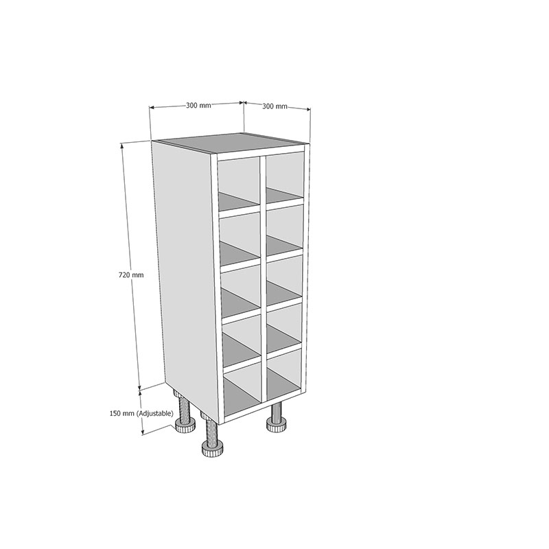 300mm Wine Base Unit Carcase material