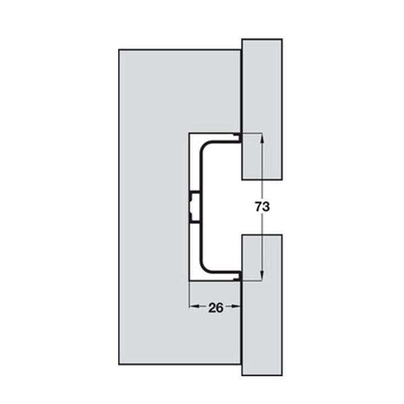 Mid Profile for True Handleless - 4.1m Length - Brushed Copper Anodised Dimensions