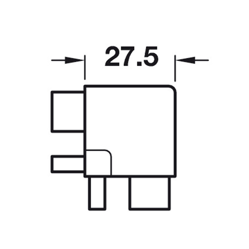 Top Profile External Corner Joint for True Handleless - Brushed Brass Anodised Dimensions