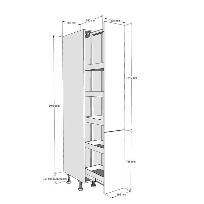 Pull out on sale tall larder unit