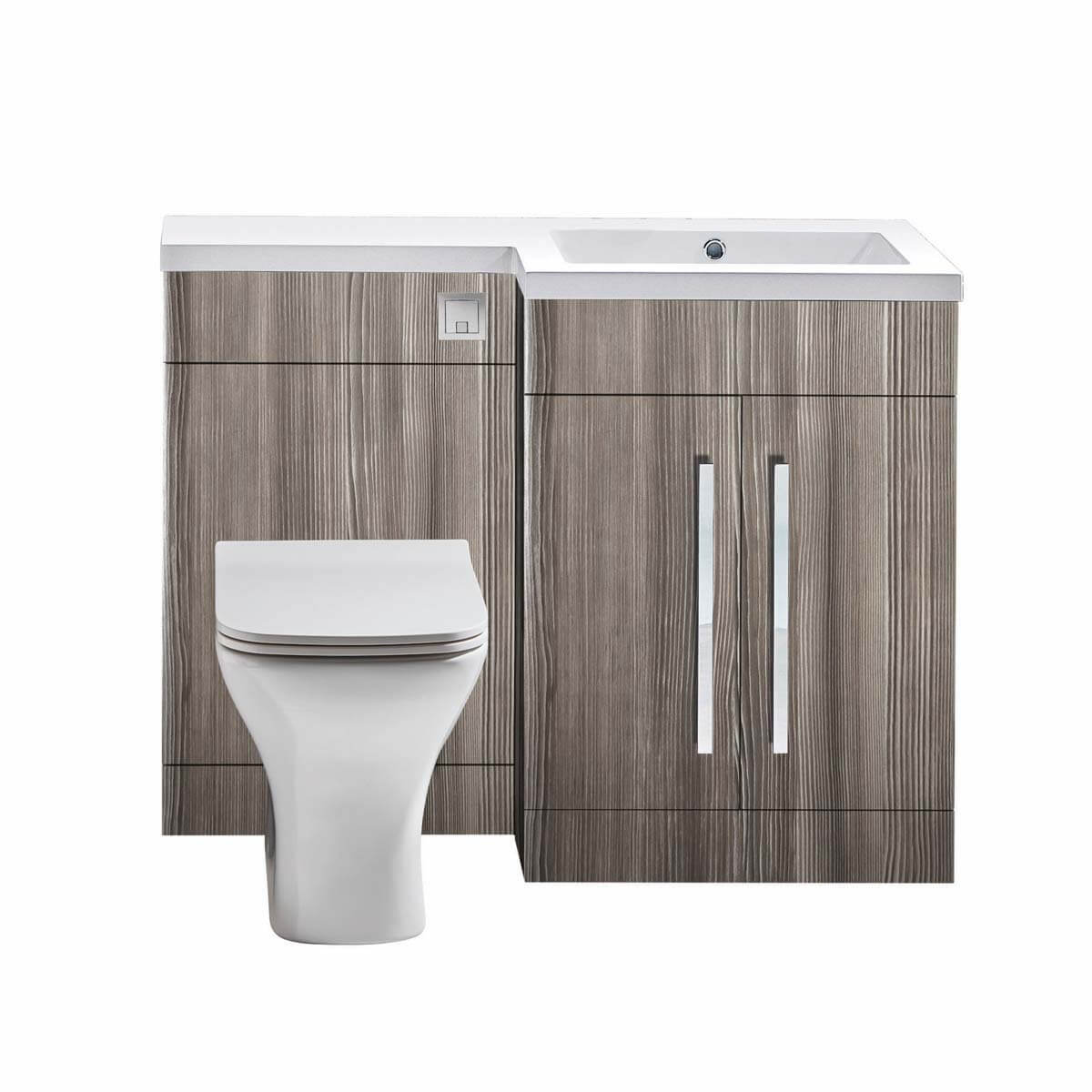 Lili L Shape Furniture 1100mm WC Unit - Avola Grey L-1100-WCUNIT-GREY_4