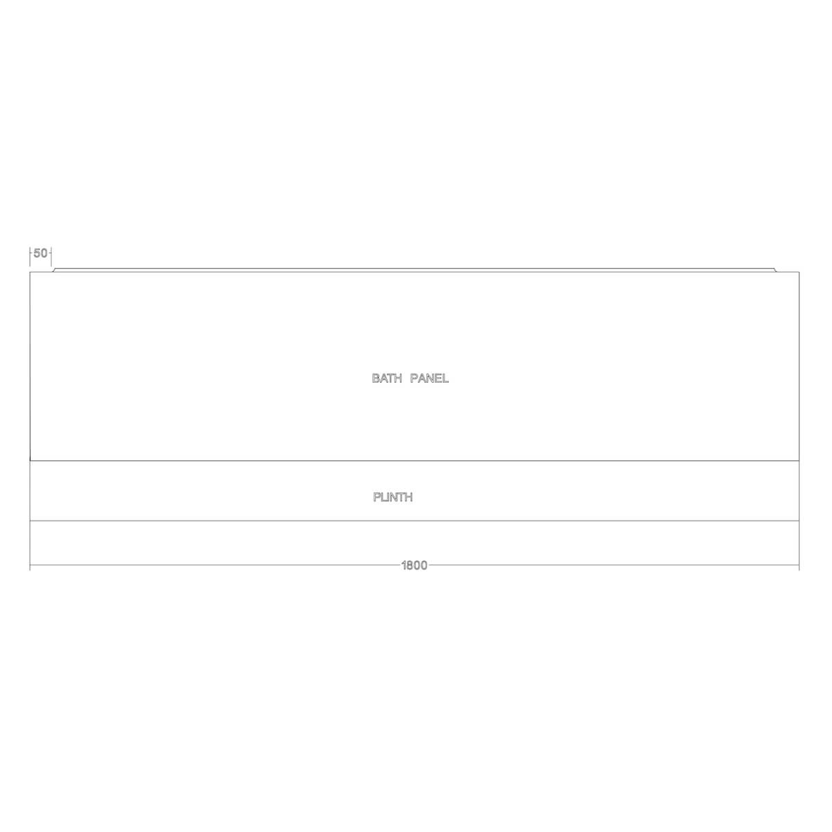 Vinyl Wrap Bath Panel Front - 1- 800mm - Graphite Grey WOODPANEL996_2