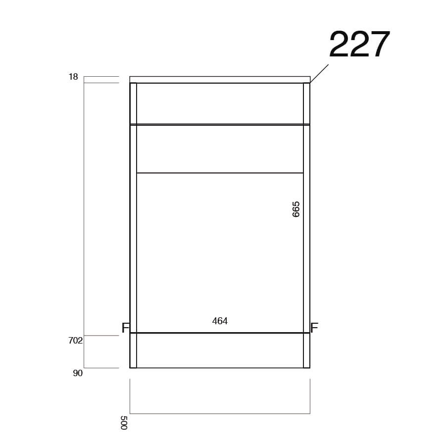 Empire 500mm WC unit - Blue - Standalone LILI-500WCUNIT-BLUE_4