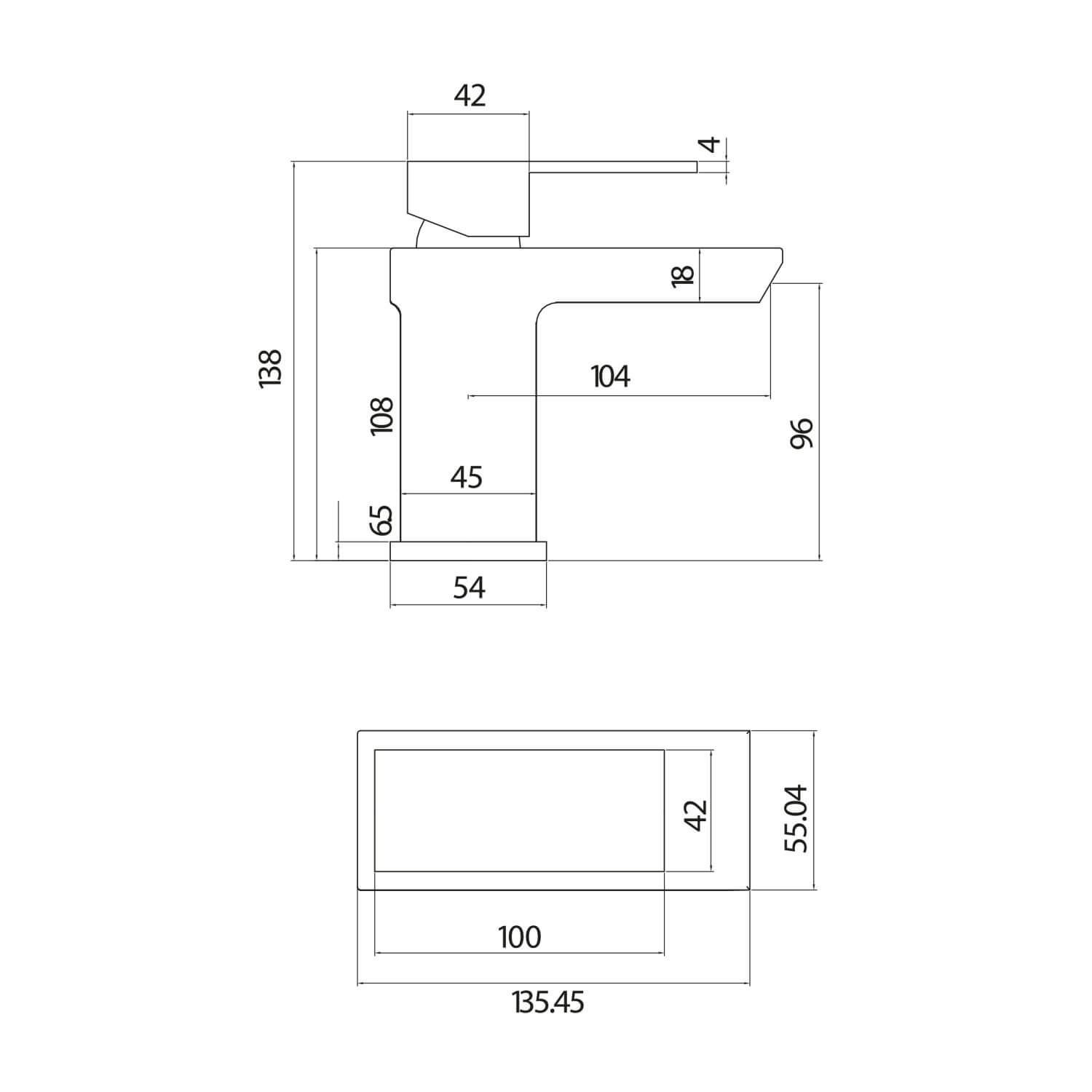Eve Mono Basin Mixer with Push Waste TAP111_2