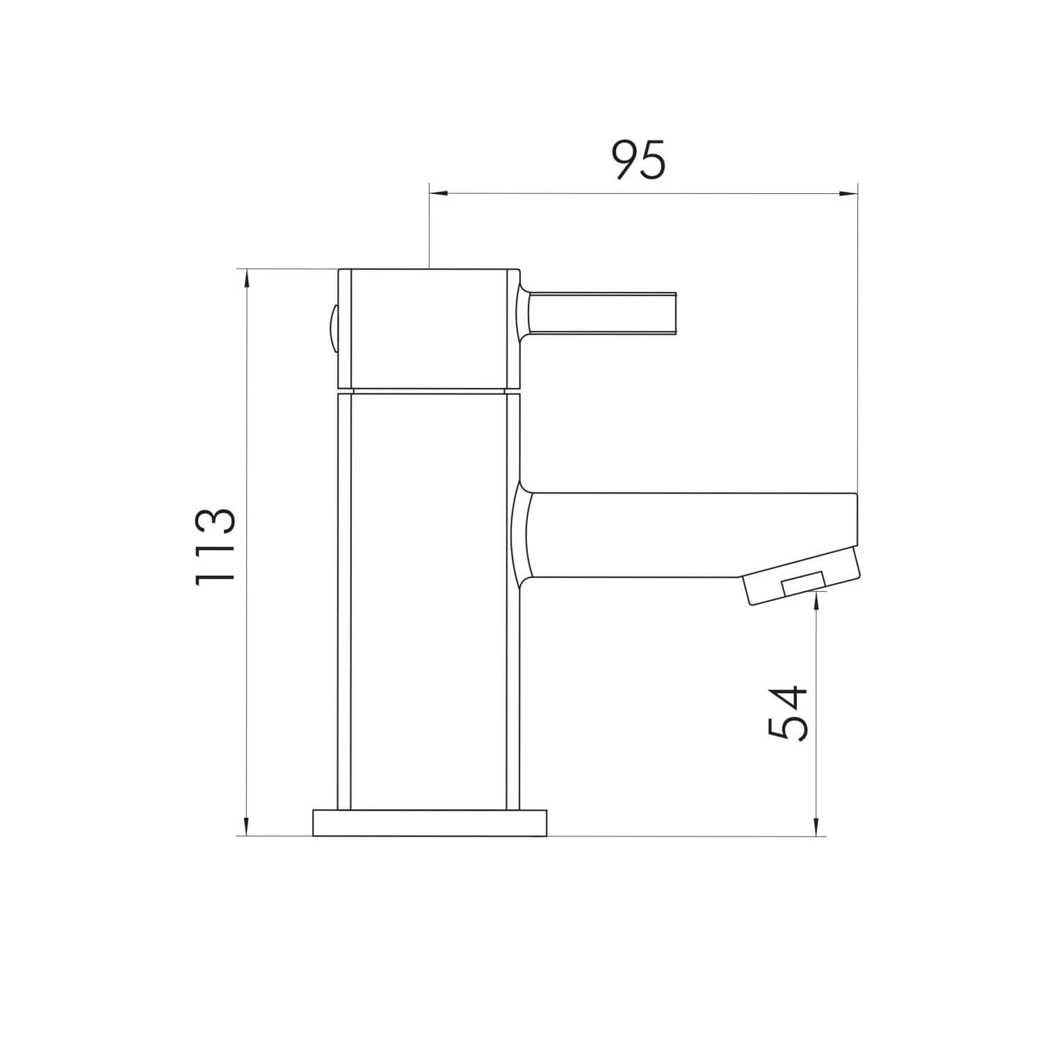 Forme Mono Basin Mixer with Push Waste TAP011_2