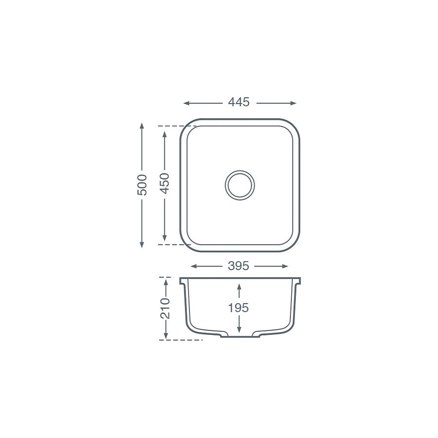 Angara 1.0 bowl Bright White Solid Surface Sink Dimensions