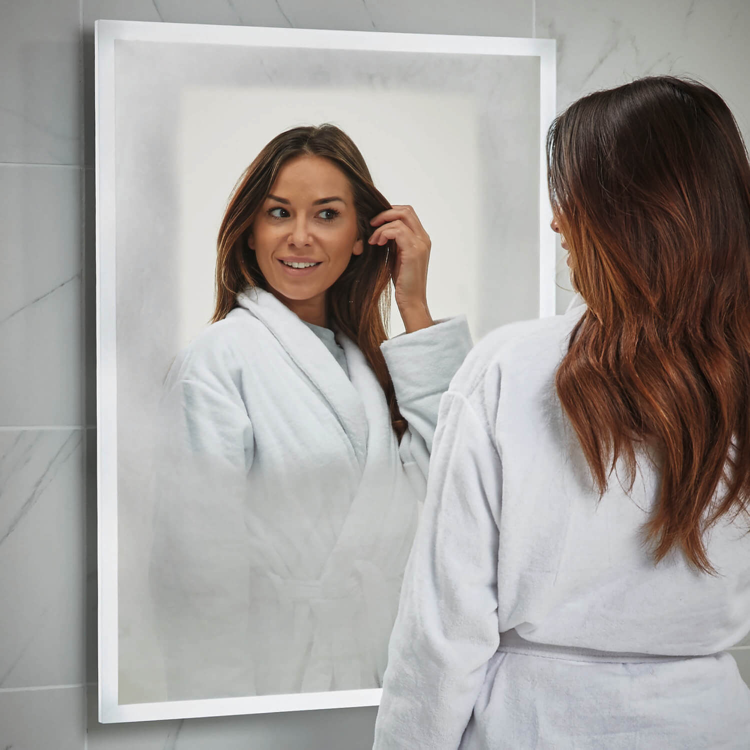 Mosca LED Mirror with Demister Pad and Shaver Socket and Bluetooth - 500 x 700mm MIRROR004USB_2