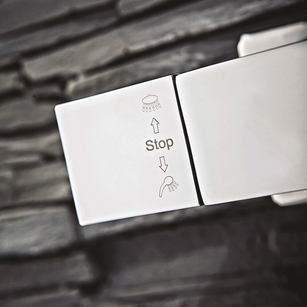 Lunar Square Thermostatic Bar Valve with Adjustable Rigid Riser SHOWER003_2