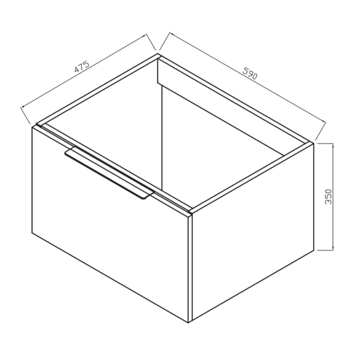 Chevron 600mm Basin Cabinet - Blue CHEVRON-600BASINCAB-BLUE_3