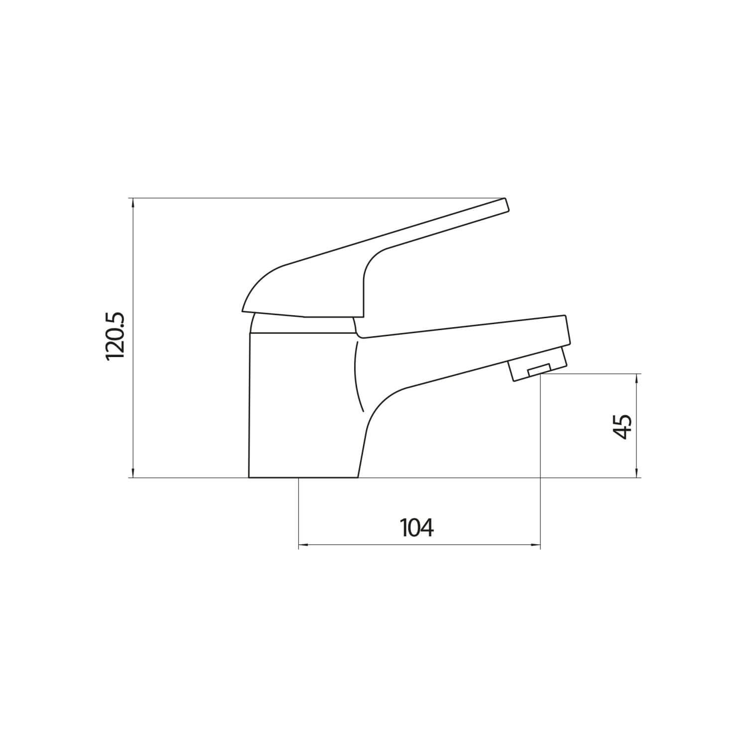 Mono Basin Mixer with Push Waste 40mm TAP064_2