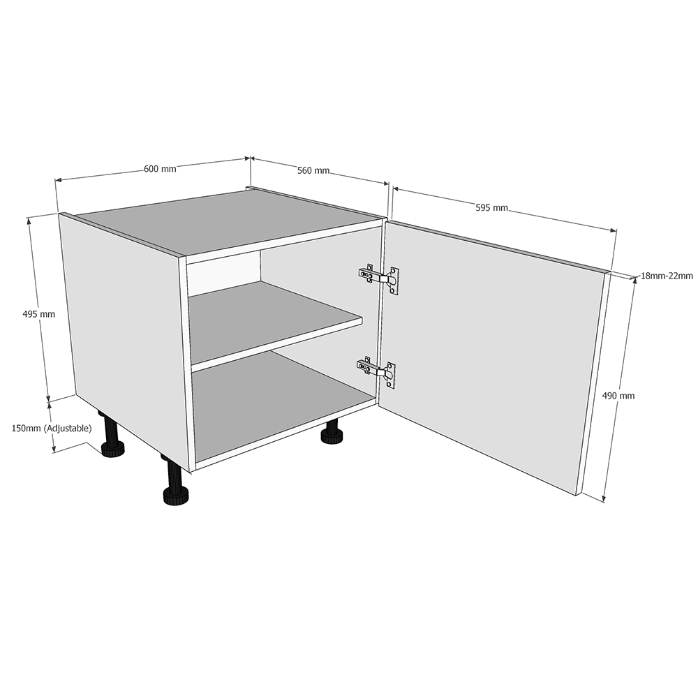 Belfast sink cheap base unit 600mm