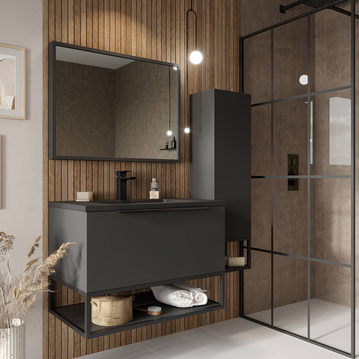 Ambience Basin - Grey - 80 x 48cm - Matt Grey AMBIENCE-BASIN80X48-GREY_2
