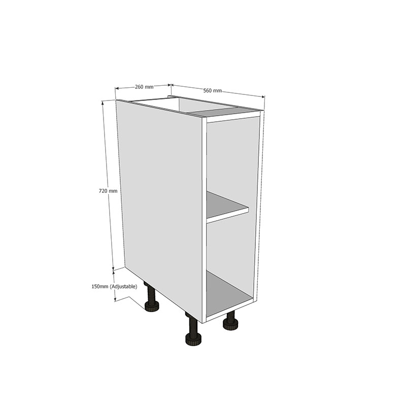 260mm Open Base Unit Dimension