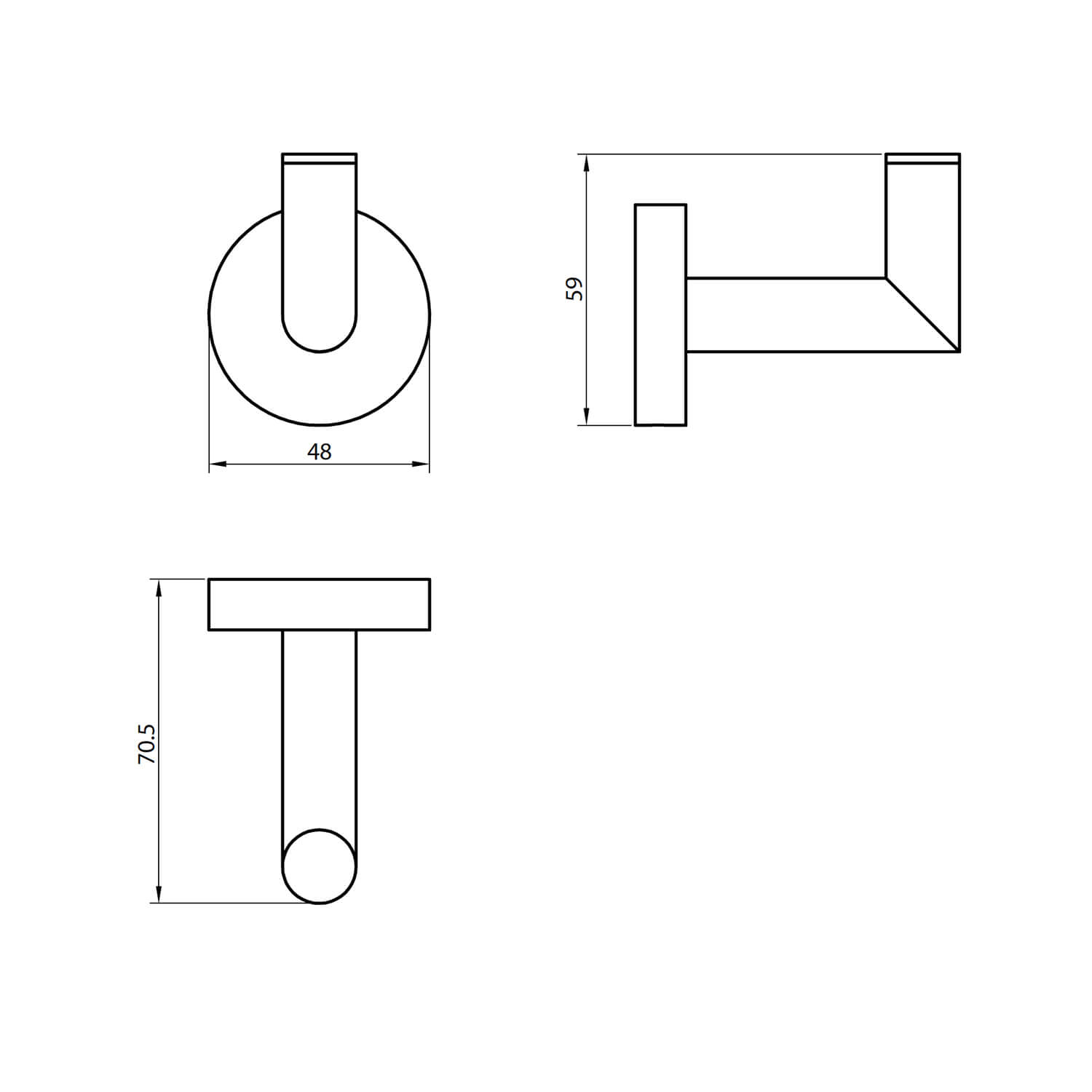 Delta Chrome Robe Hook DELTA-004_2
