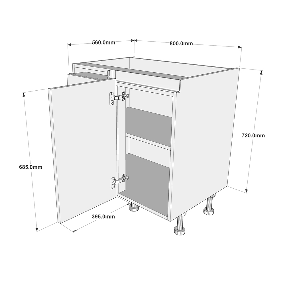 Kitchen corner base units 800mm discount