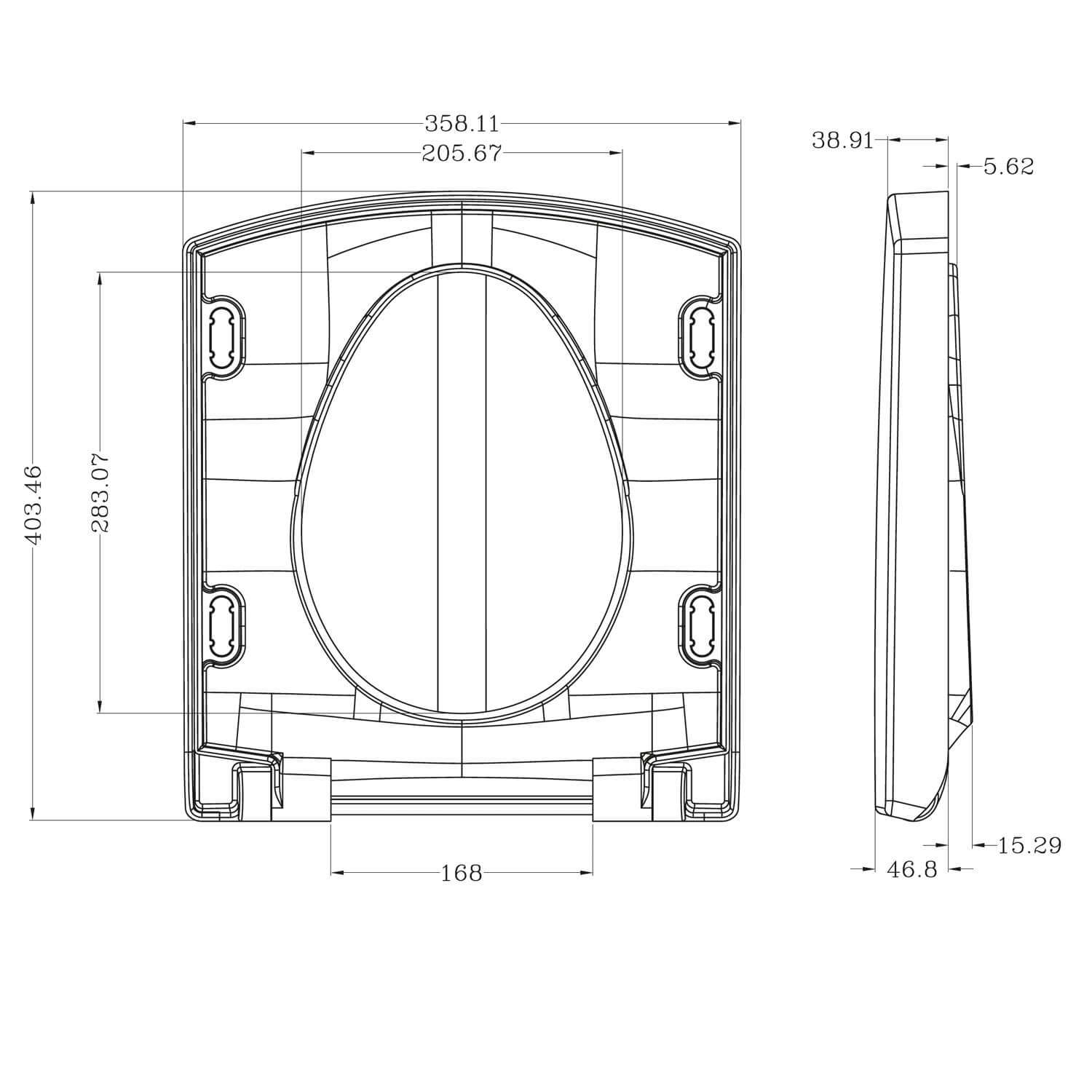 Denza Toilet Seat quick release DEN007_2