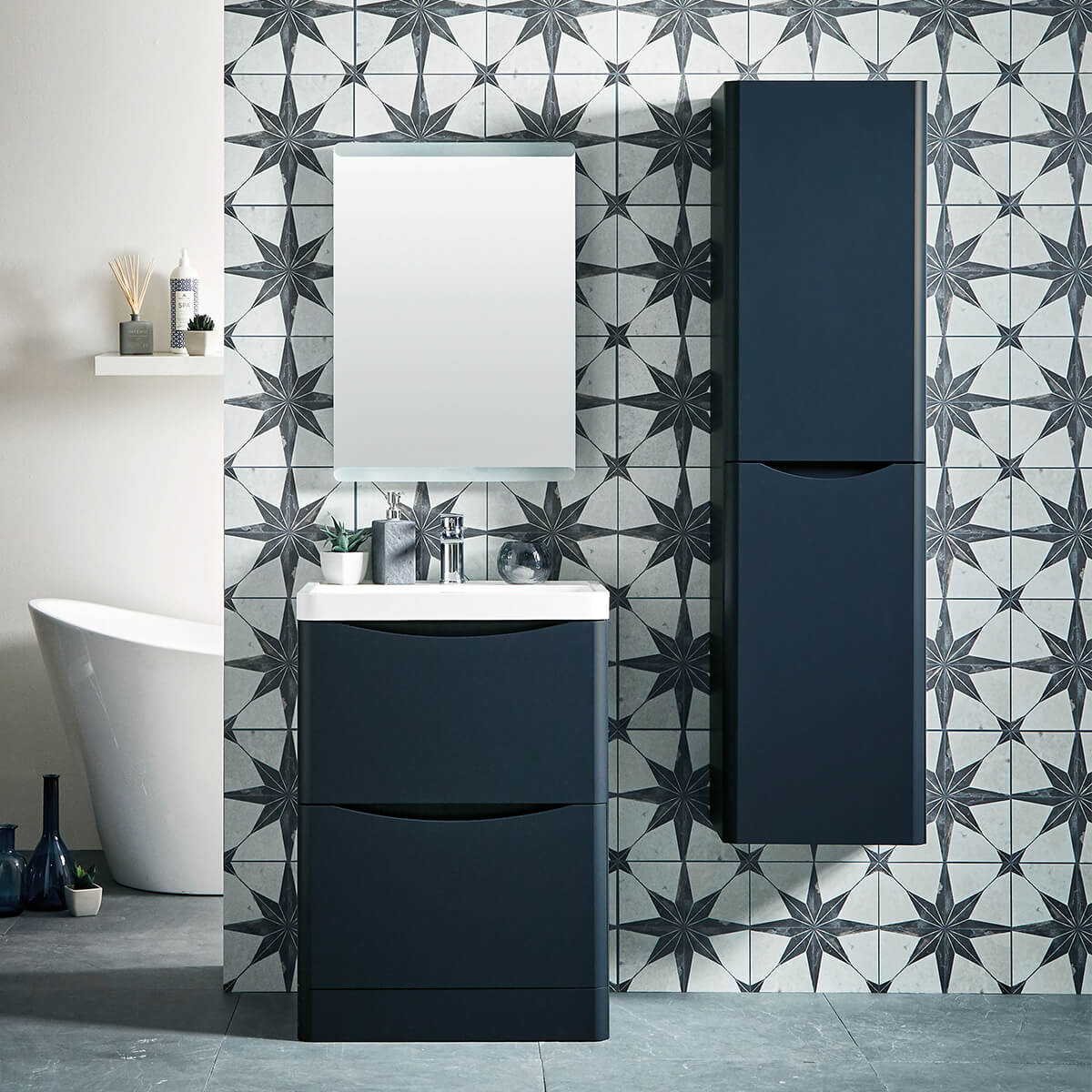 Bella 500mm Floor Cabinet - Indigo Blue BELLA-500FLOORCAB-INDIGO_5