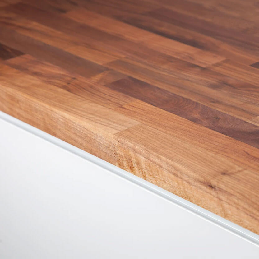 American Walnut - Real Wood Worktop - 40mm Thick Angled