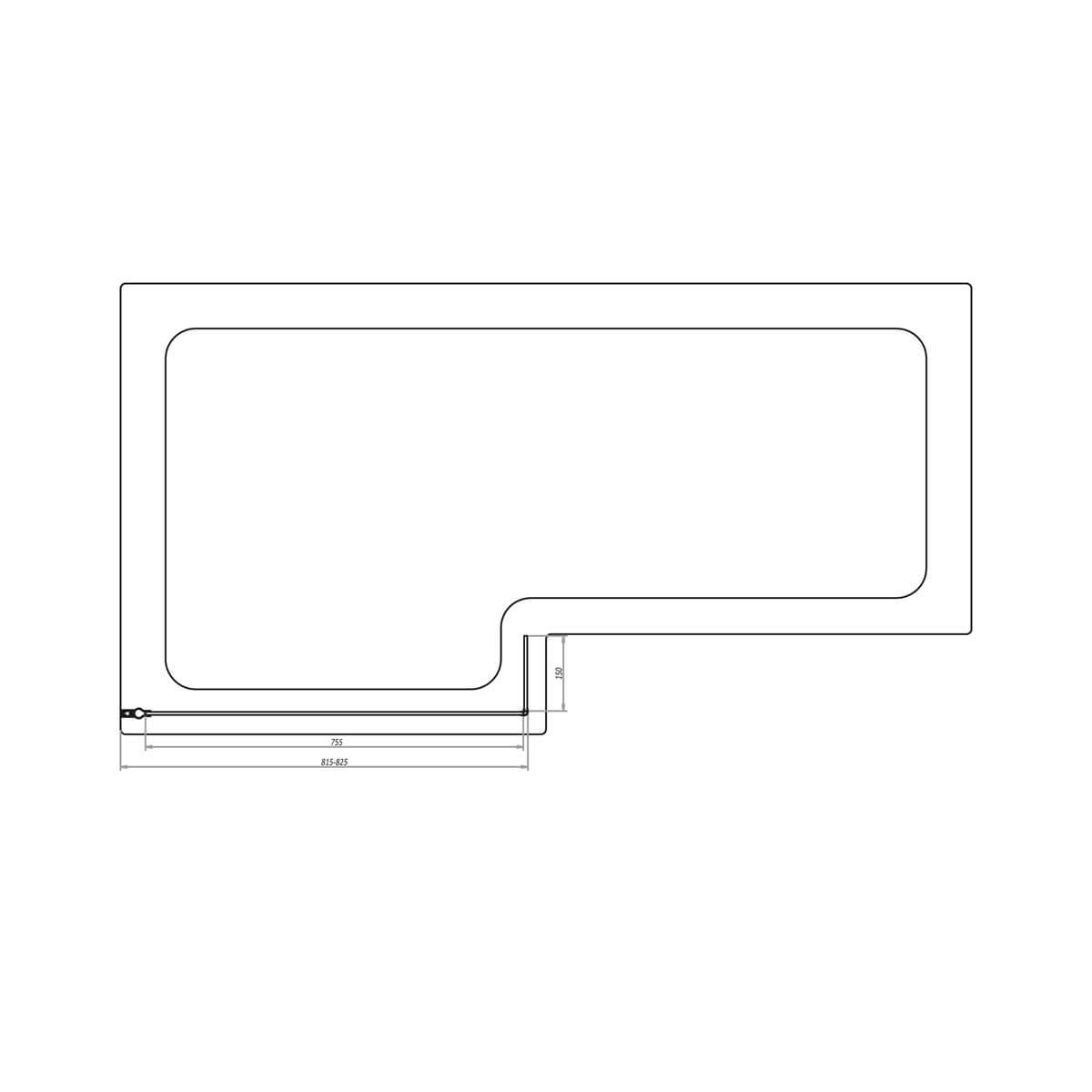 Black L Shaped Bathscreen Seal SPARE-BLACKSEAL02_2