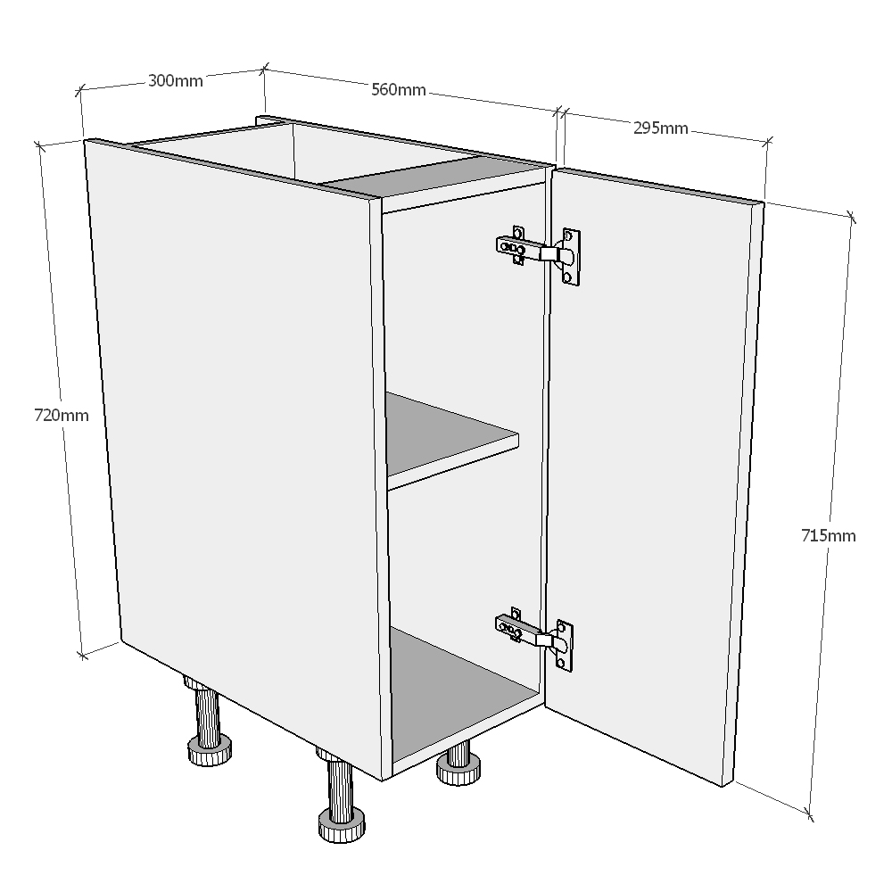 300mm Highline Base Unit Dimensions