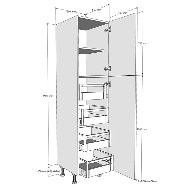 500 hotsell larder unit