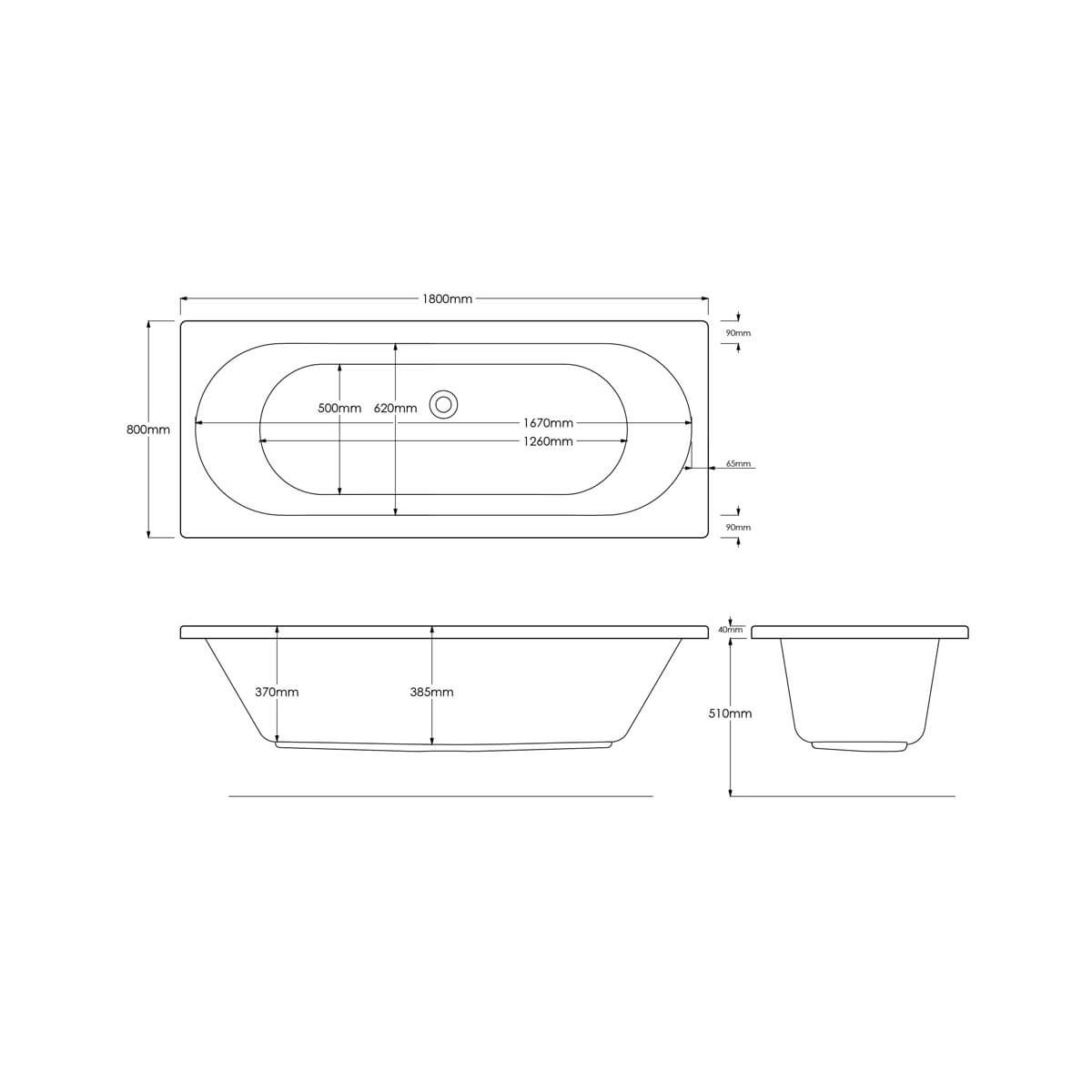 Cascade Round Double Ended Bath - 1800 x 800mm BATH-CRNDDE1800X800_3