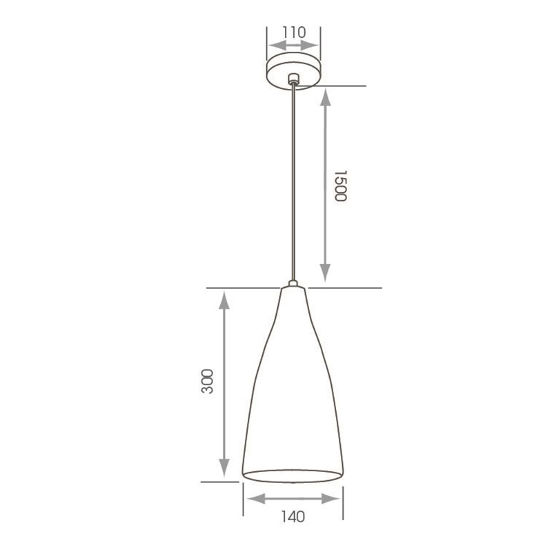 Concreto Pendant Light Fitting Concreto Dimensions