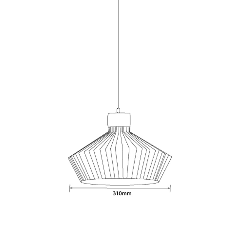 Gabbia Pendant Light Fitting - Copper Gabbia Dimensions