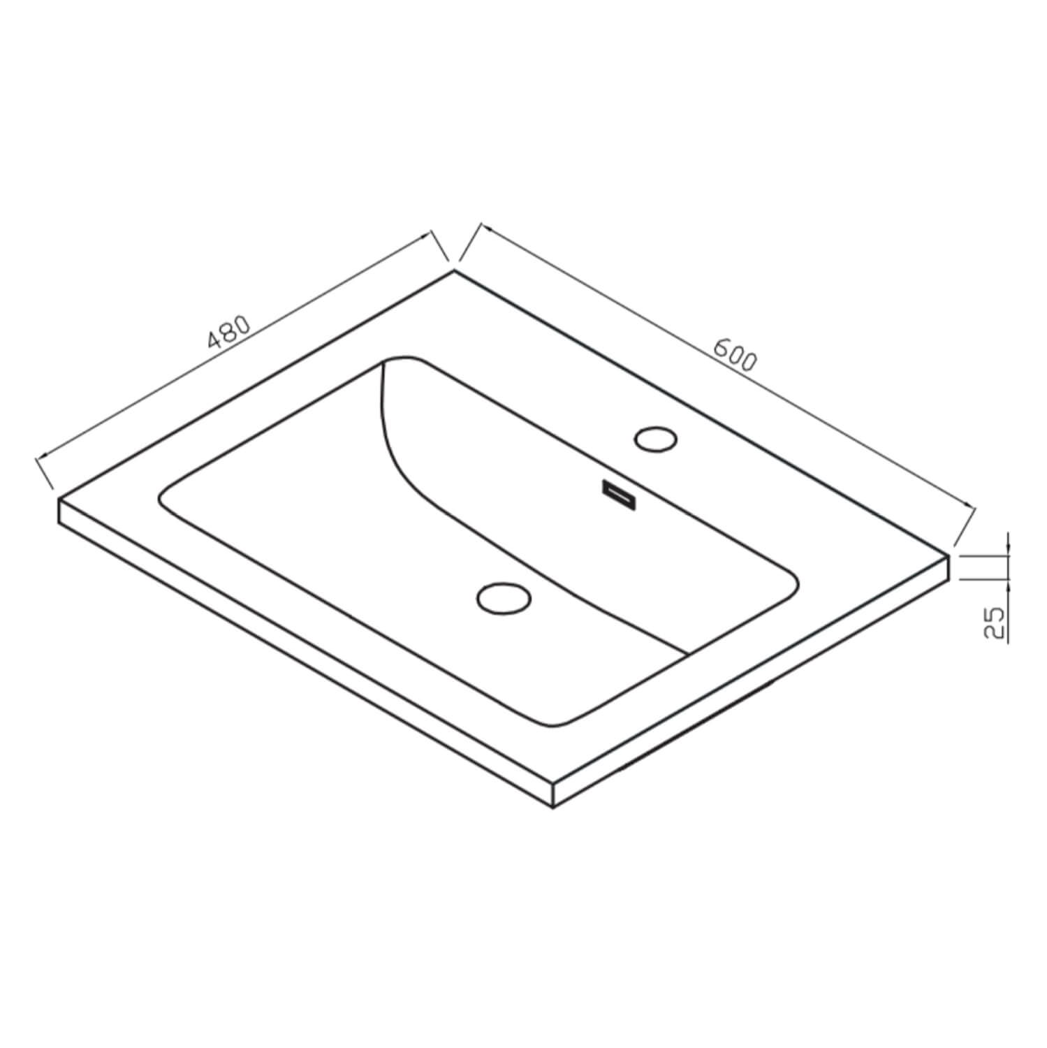 Ambience Basin - Grey - 60 x 48cm - Matt Grey AMBIENCE-BASIN60X48-GREY_3