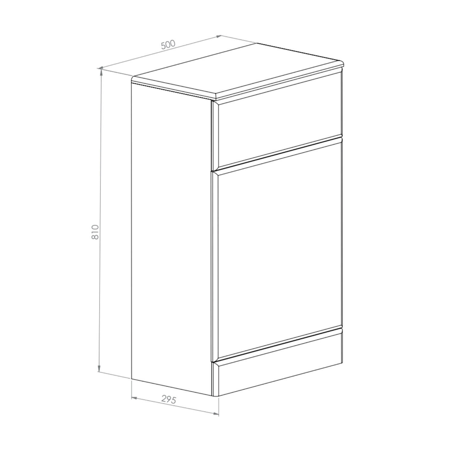 Lanza 500mm WC Unit - Gloss White POLAR-500-WCUNIT_3