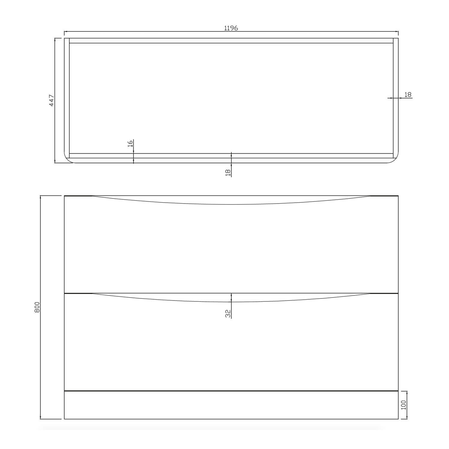 Bella 1200mm Floor Cab - Gloss White PAINT-BELLA-1200FLOORCAB-GWTE_6