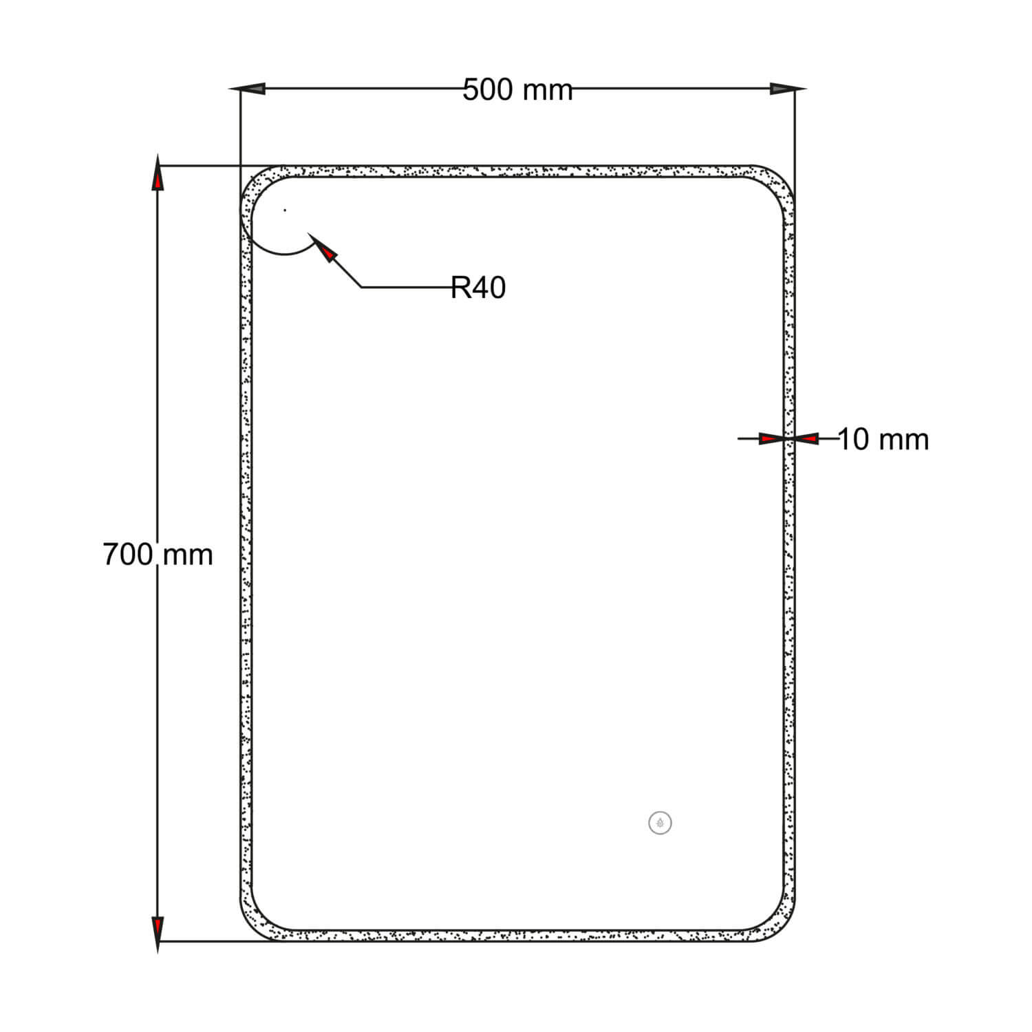 Vivid LED Mirror - 700 x 500mm MIRROR06_4