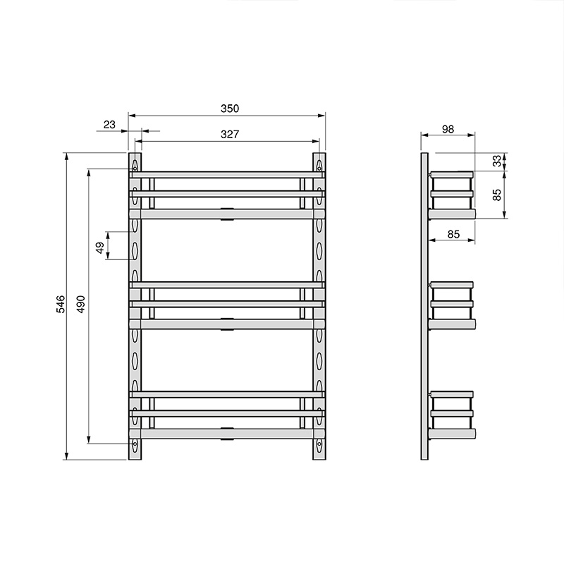 LAVA Spice Rack For Door Mounting - 500mm Door Dimensions