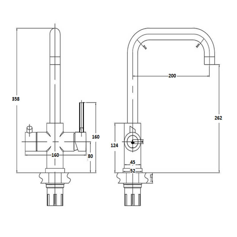 3-in-1 Boiling Tap - Gold False