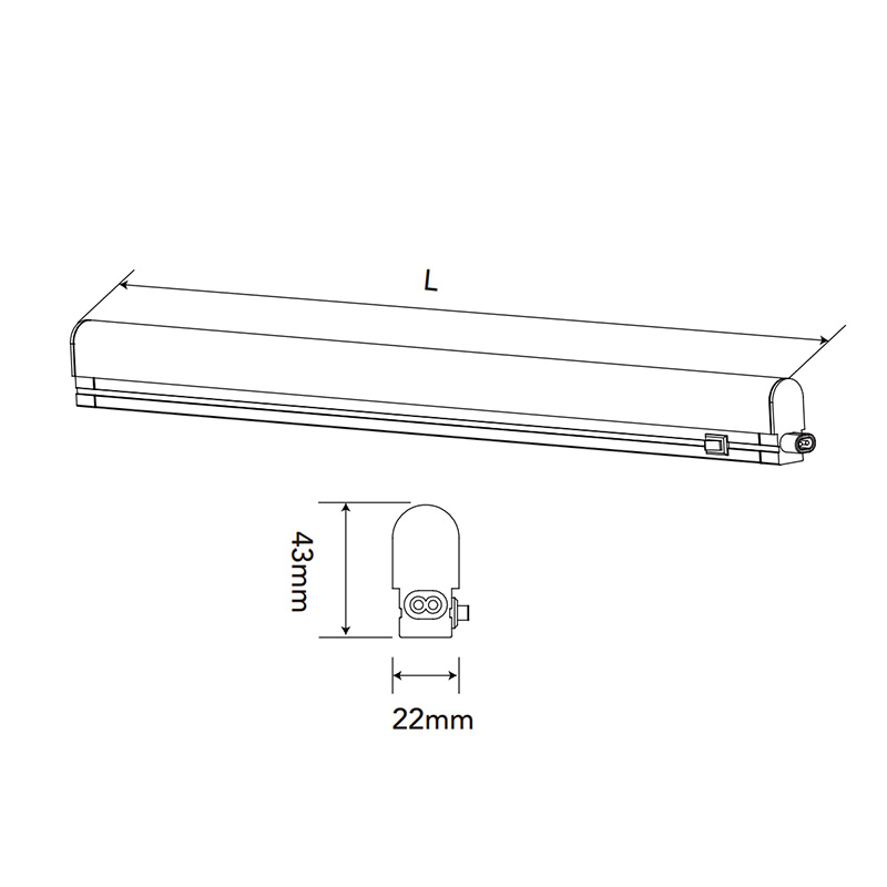 395mm (4w) Linkable LED Strip Light LED Link Light Dims 1