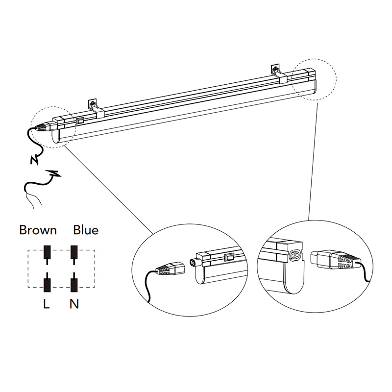 815mm (14w) Linkable LED Strip Light LED Link Light Dims 4