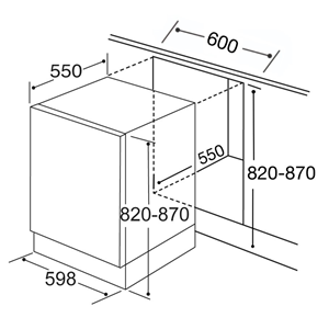 CDI6372 Fully Integrated 60Cm Dishwasher with Sliding Door Hinge