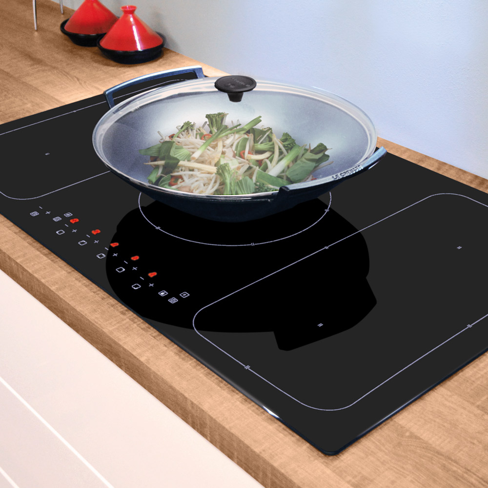 CDA HN9611FR 87cm 5 Zone Induction Hob, Frameless, Black Glass Extra Image