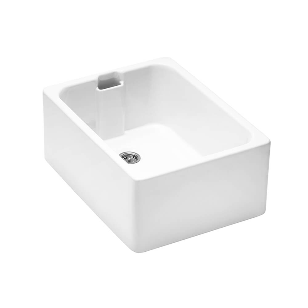 600mm Single Belfast Sink & Mesa Brushed Steel Tap Pack Sink Image